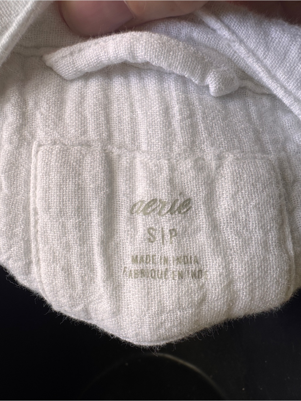 Aerie Daybreak Coverup Shirt Small Petite White Gauze Cotton Button Front Boho - Picture 11 of 16